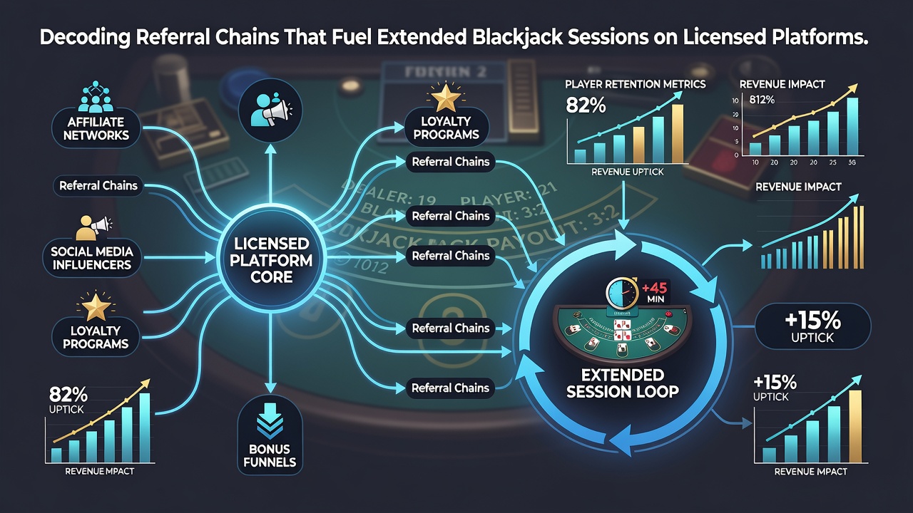 Darstellung von Referral-Netzwerken und verlängerten Blackjack-Sessions