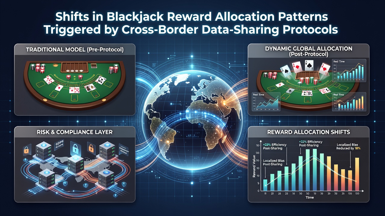 Visualisierung von veränderten Belohnungspfaden in grenzüberschreitenden Blackjack-Netzwerken